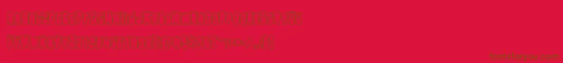 フォントNobodyhomeout – 赤い背景に茶色の文字