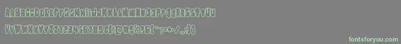 Nobodyhomeout Font – Green Fonts on Gray Background