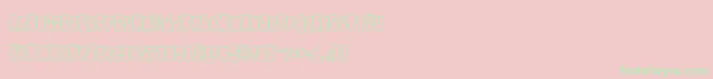 Nobodyhomeout Font – Green Fonts on Pink Background