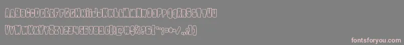 フォントNobodyhomeout – 灰色の背景にピンクのフォント