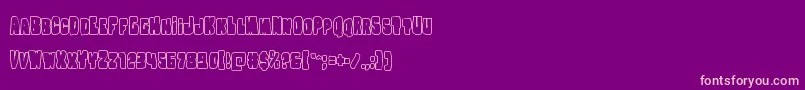 Nobodyhomeout Font – Pink Fonts on Purple Background