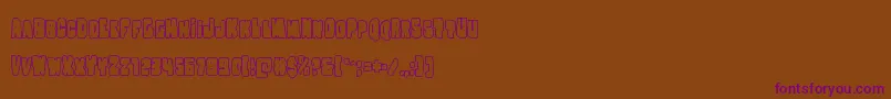 Шрифт Nobodyhomeout – фиолетовые шрифты на коричневом фоне