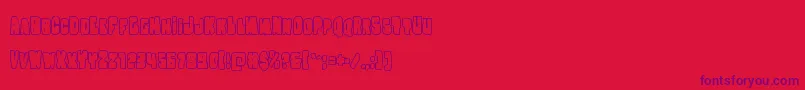 Nobodyhomeout Font – Purple Fonts on Red Background