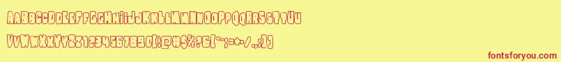 Nobodyhomeout Font – Red Fonts on Yellow Background