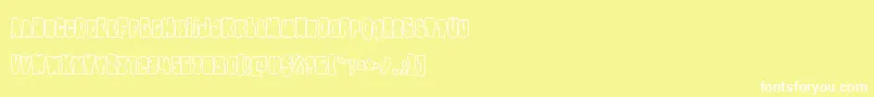 フォントNobodyhomeout – 黄色い背景に白い文字