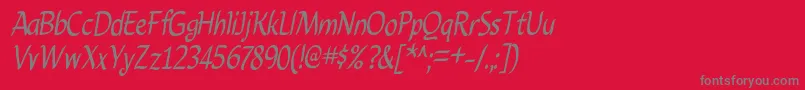 CarynRegular Font – Gray Fonts on Red Background
