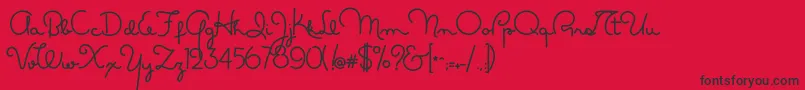 Masanascript1propia Font – Black Fonts on Red Background