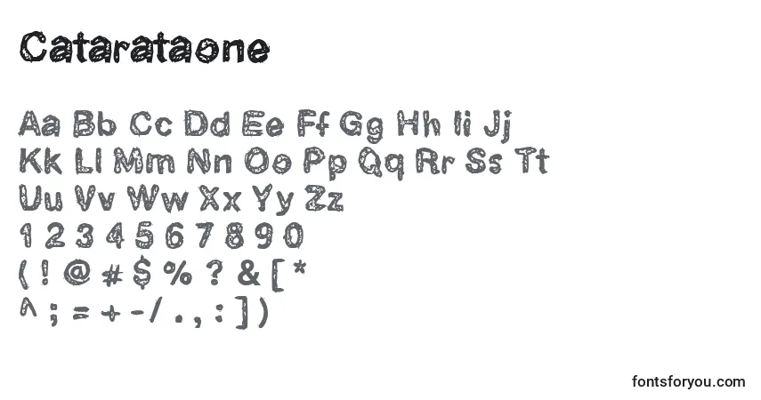 Шрифт Catarataone – алфавит, цифры, специальные символы