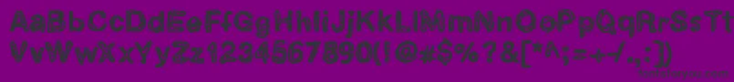 Fonte Catarataone – fontes pretas em um fundo violeta