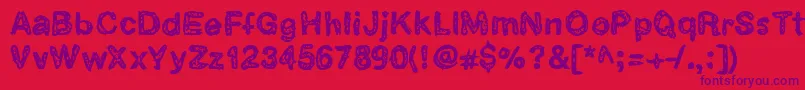 Catarataone Font – Purple Fonts on Red Background
