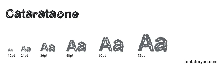 Größen der Schriftart Catarataone