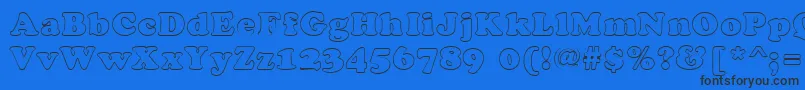 CookiehollowRegular Font – Black Fonts on Blue Background