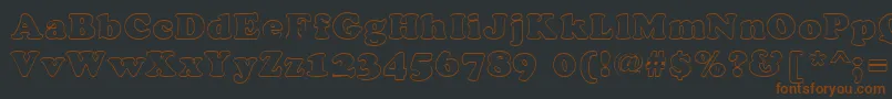 CookiehollowRegular Font – Brown Fonts on Black Background