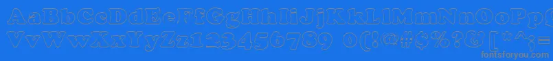 CookiehollowRegular Font – Gray Fonts on Blue Background