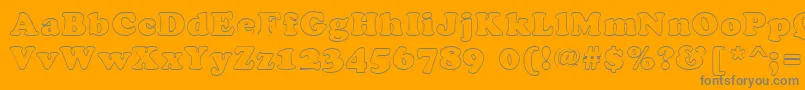 CookiehollowRegular-Schriftart – Graue Schriften auf orangefarbenem Hintergrund