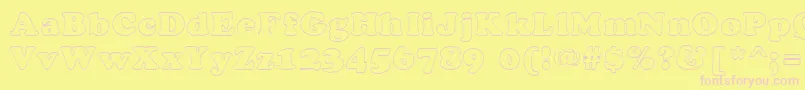 CookiehollowRegular Font – Pink Fonts on Yellow Background