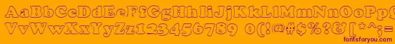 CookiehollowRegular Font – Purple Fonts on Orange Background