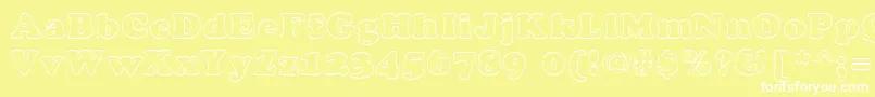 CookiehollowRegular Font – White Fonts on Yellow Background