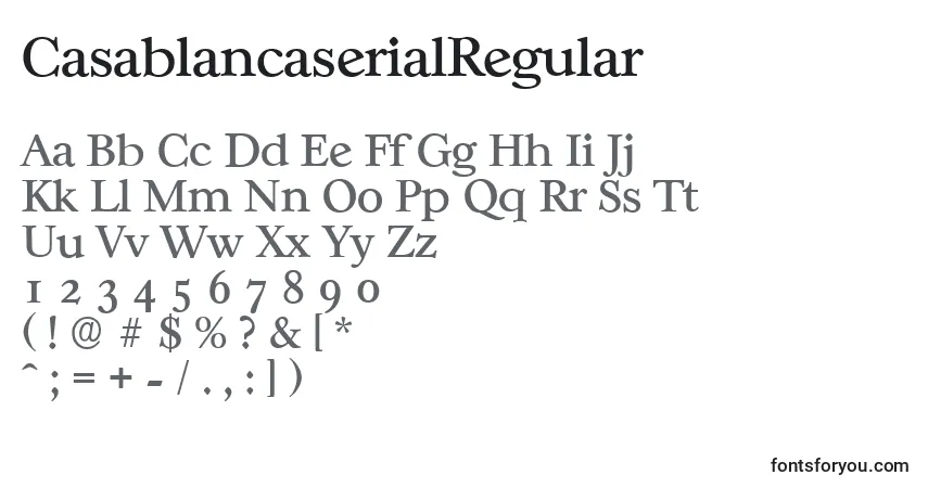CasablancaserialRegular Font – alphabet, numbers, special characters