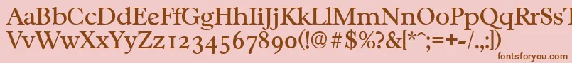 More about CasablancaserialRegular Font CasablancaserialRegular Font – Brown Fonts on Pink Background