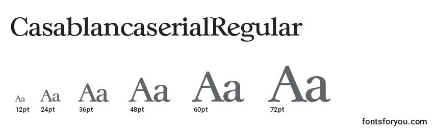 CasablancaserialRegular Font Sizes