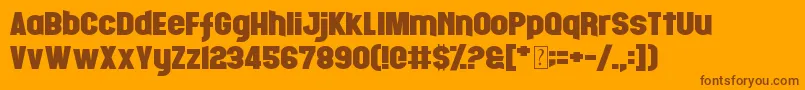 FightNight Font – Brown Fonts on Orange Background