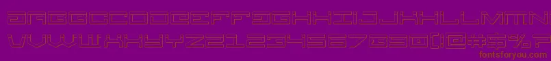 Legionbullet Font – Brown Fonts on Purple Background