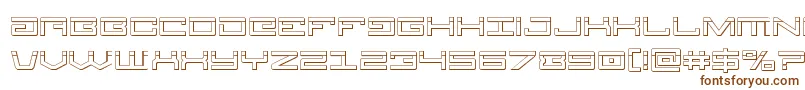 Legionbullet-fontti – ruskeat fontit valkoisella taustalla