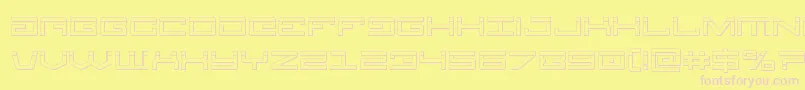 Legionbullet-fontti – vaaleanpunaiset fontit keltaisella taustalla