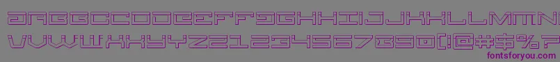 Legionbullet-fontti – violetit fontit harmaalla taustalla