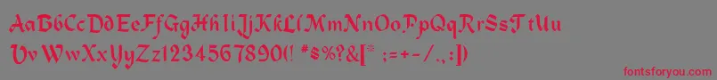 HeidelbeLight Font – Red Fonts on Gray Background
