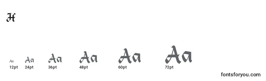 HeidelbeLight Font Sizes