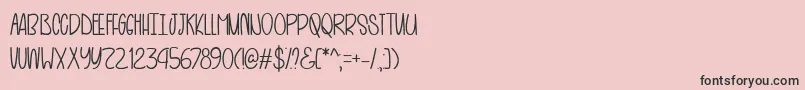 HotAndBlackTeaTtf Font – Black Fonts on Pink Background