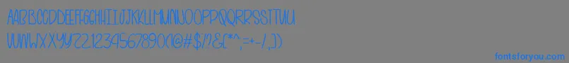 HotAndBlackTeaTtf Font – Blue Fonts on Gray Background