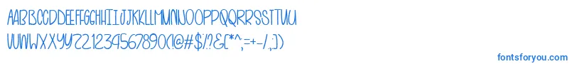 HotAndBlackTeaTtf Font – Blue Fonts on White Background