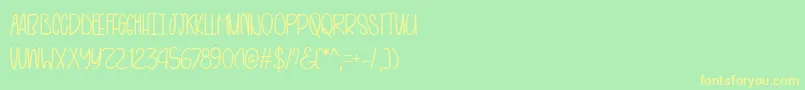 Шрифт HotAndBlackTeaTtf – жёлтые шрифты на зелёном фоне