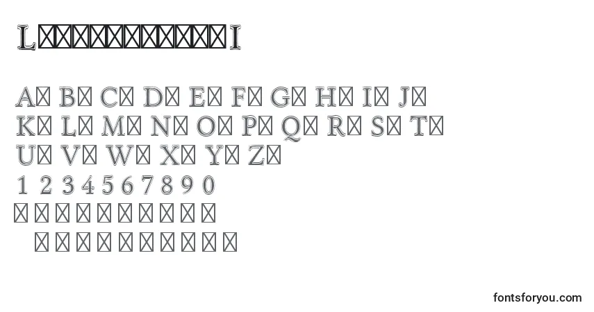 Шрифт LinlibertineI – алфавит, цифры, специальные символы