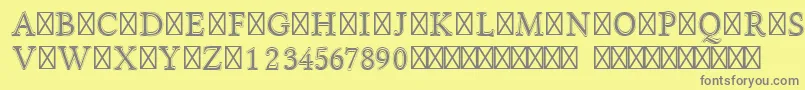 フォントLinlibertineI – 黄色の背景に灰色の文字