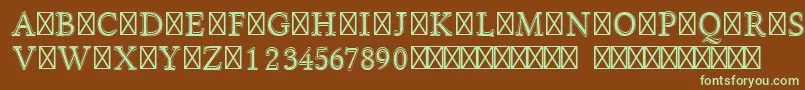 LinlibertineI Font – Green Fonts on Brown Background