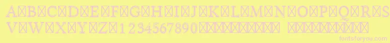 LinlibertineI Font – Pink Fonts on Yellow Background