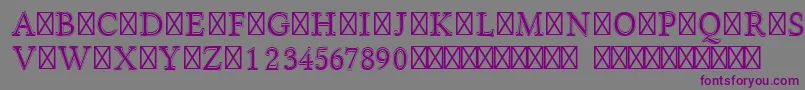 フォントLinlibertineI – 紫色のフォント、灰色の背景