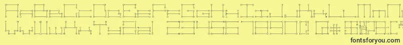 Czcionka Technolines – czarne czcionki na żółtym tle