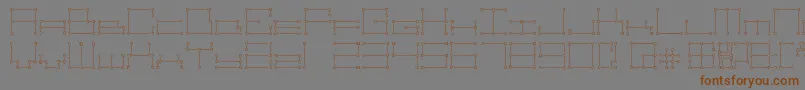 Technolines Font – Brown Fonts on Gray Background