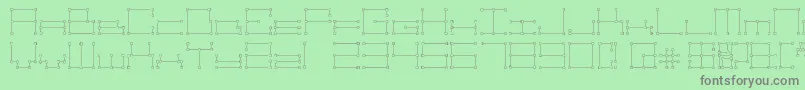 fuente Technolines – Fuentes Grises Sobre Fondo Verde