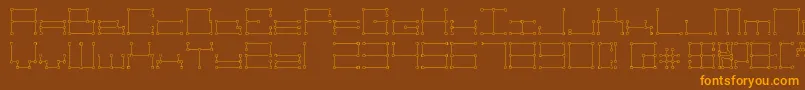 Шрифт Technolines – оранжевые шрифты на коричневом фоне