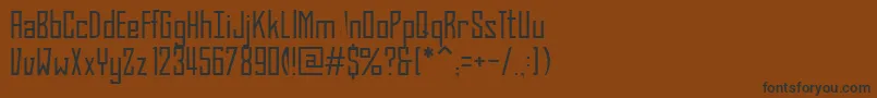 fuente BahnProLight – Fuentes Negras Sobre Fondo Marrón
