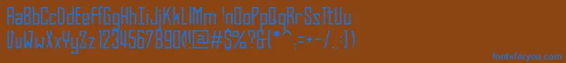 Czcionka BahnProLight – niebieskie czcionki na brązowym tle