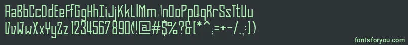 fuente BahnProLight – Fuentes Verdes Sobre Fondo Negro