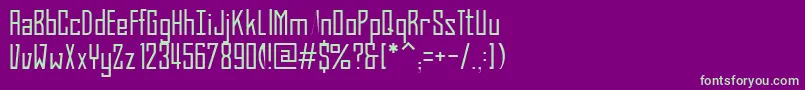 Шрифт BahnProLight – зелёные шрифты на фиолетовом фоне