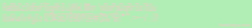 BahnProLight Font – Pink Fonts on Green Background